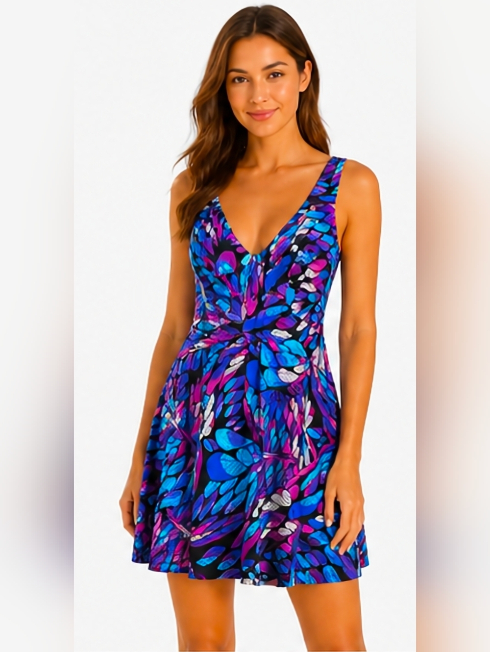 Swimsuits For All Swimdress Bright Colors Size 14  Bathing Suit Beach Belle